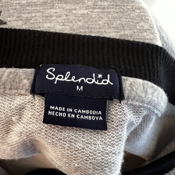 Splendid Womens Grey Heather Star Sweatshirt Long Sleeve Size M - Picture 5 of 6